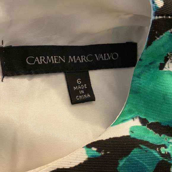 Carmen Marc Valvo Floral Midi Dress, Size 6 - Picture 5 of 8